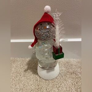 Fiber Optic Snowman Snow globe